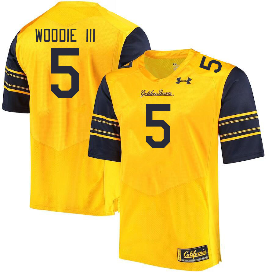 Men #5 Raymond Woodie III California Golden Bears College Football Jerseys Stitched Sale-Gold